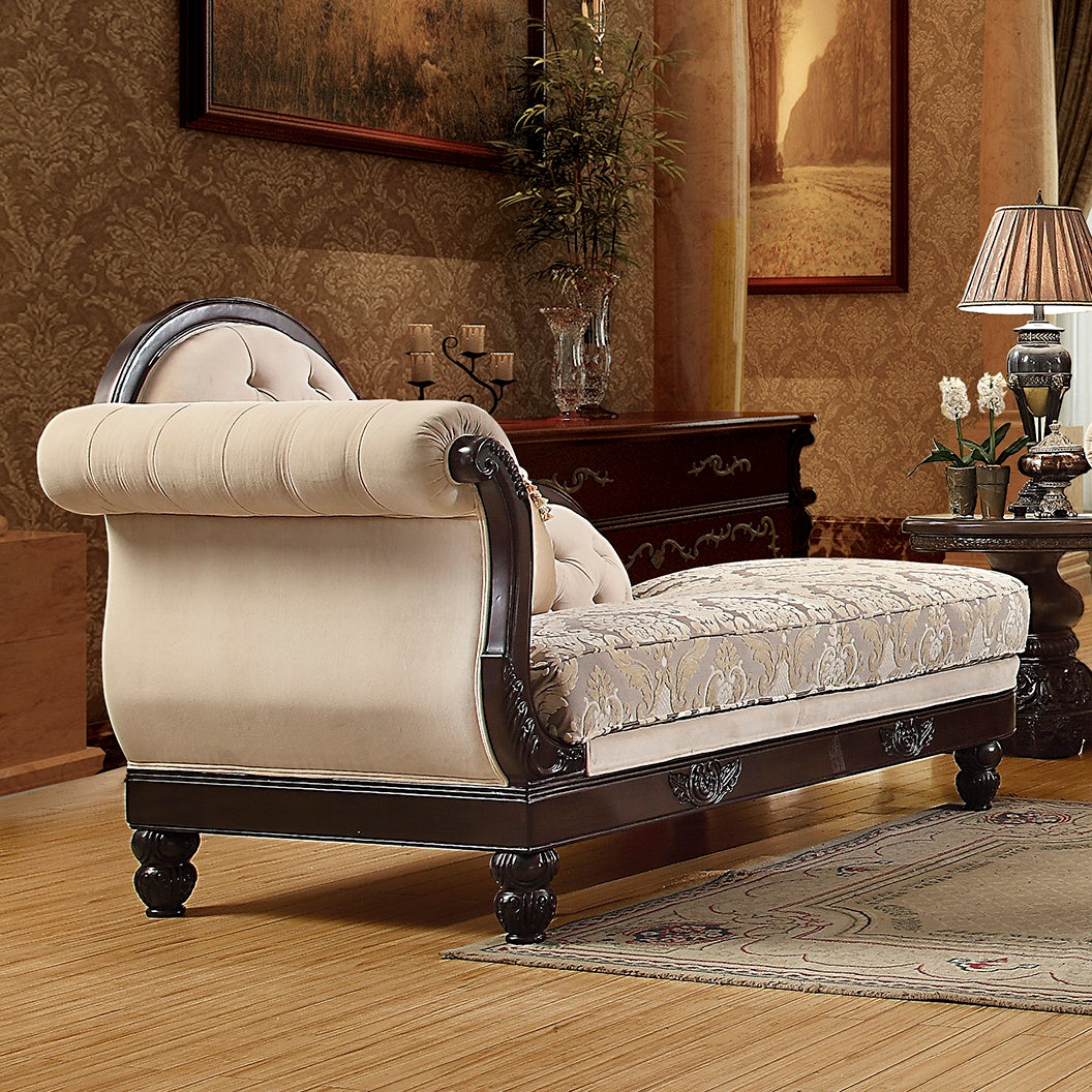 HD-2651 Brown Mahogany Chaise/Loveseat from Homey Design - Luna Furniture