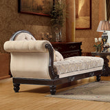 HD-2651 Brown Mahogany Chaise/Loveseat from Homey Design - Luna Furniture