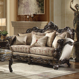 HD-2658 Metallic Antique Gold/Perfect Brown Loveseat from Homey Design - Luna Furniture