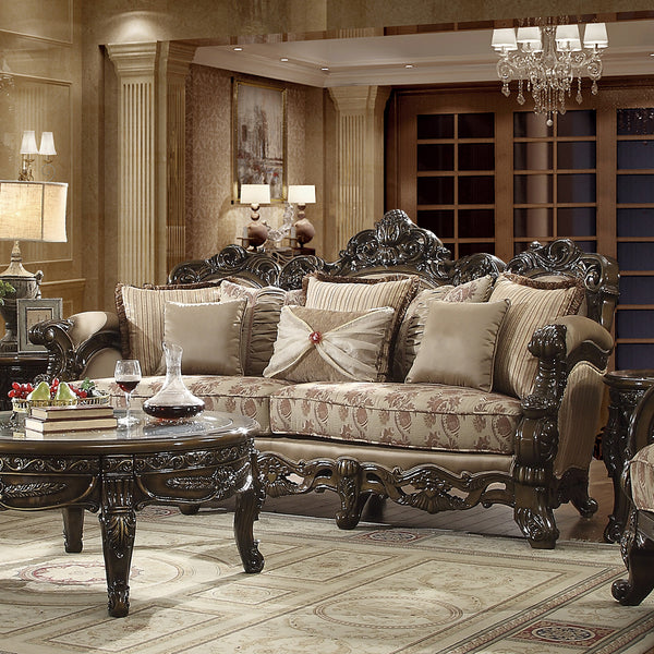 HD-2658 Metallic Antique Gold/Perfect Brown Sofa