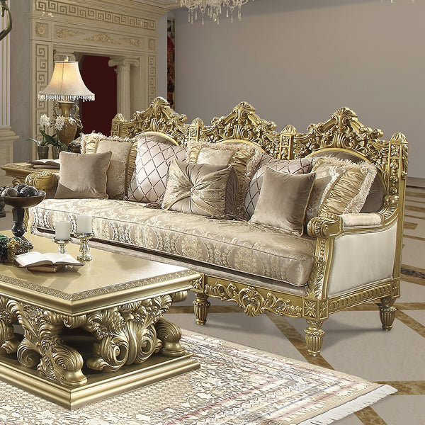 HD-2659 Metallic Bright Gold Sofa