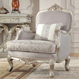 HD-2662 Metallic Silver 3-Piece Living Room Set from Homey Design - Luna Furniture