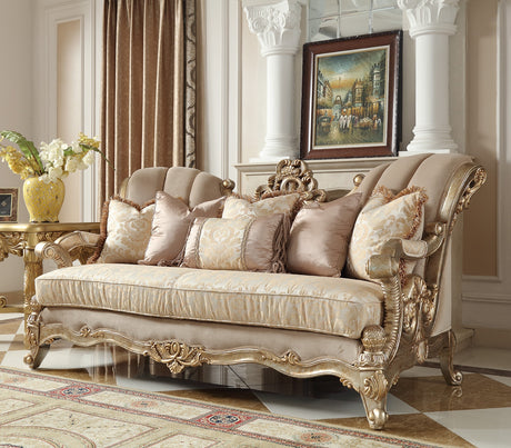 HD-2663 Champagne Metallic Gold/Silver Blend 3-Piece Living Room Set from Homey Design - Luna Furniture
