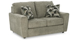 Cascilla Pewter Loveseat from Ashley - Luna Furniture