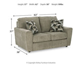 Cascilla Pewter Loveseat from Ashley - Luna Furniture
