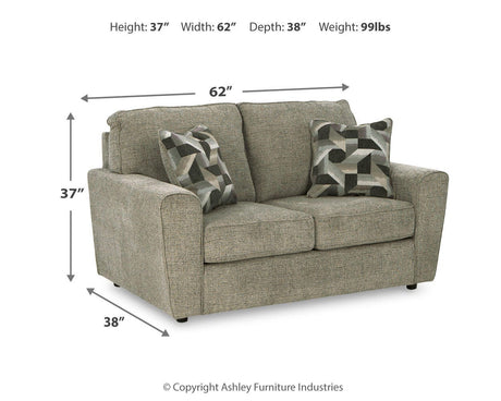 Cascilla Pewter Loveseat from Ashley - Luna Furniture