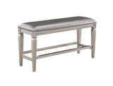 Klina Silver Champagne Counter Height Dining Bench