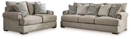 Galemore Sofa and Loveseat in Quarry from Ashley - Luna Furniture
