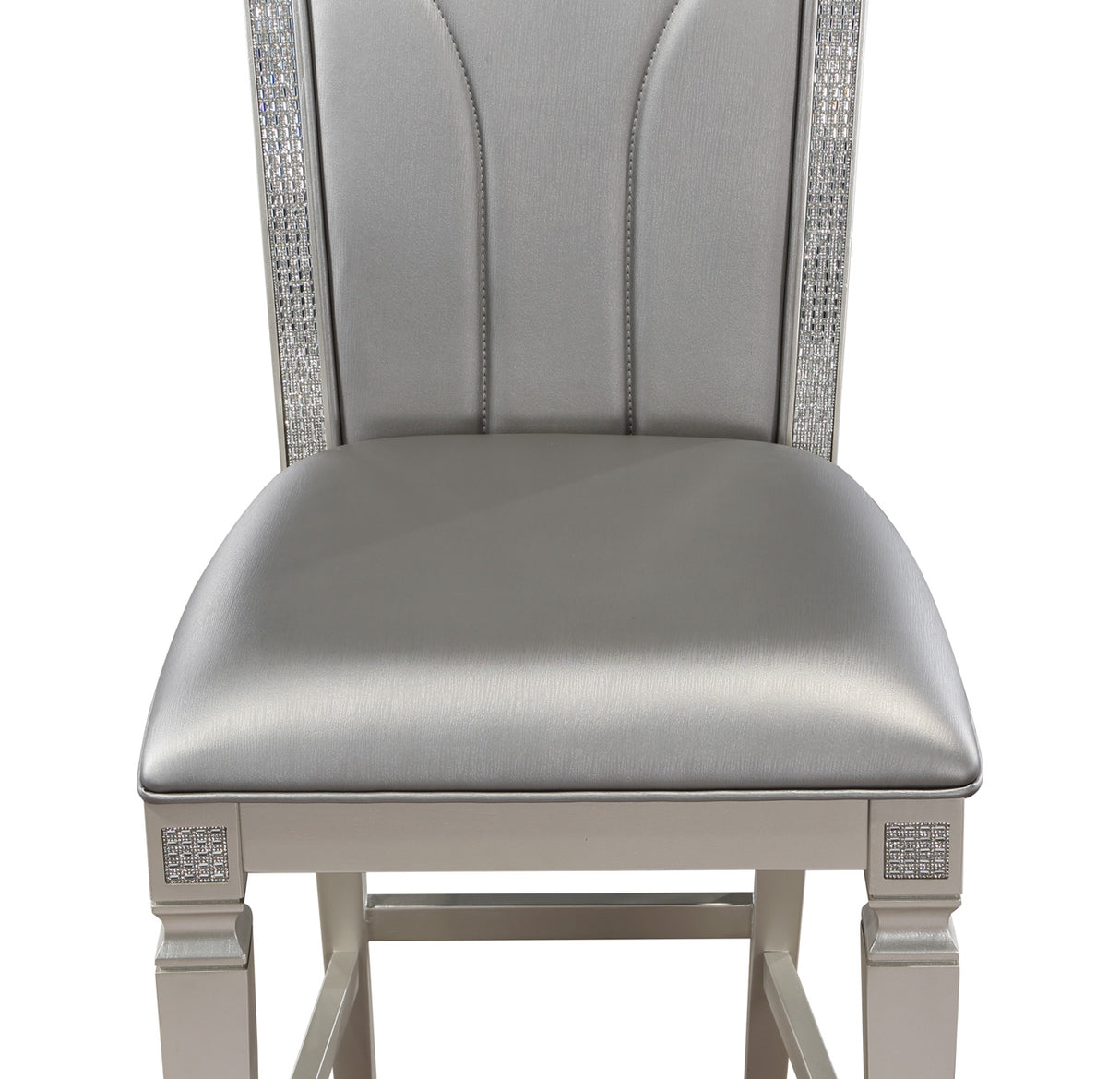 Klina Silver Champagne Counter Height Chair, Set of 2