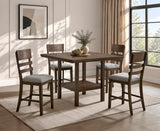 Guthrie Brown/Light Gray Counter Height Chair, Set of 2