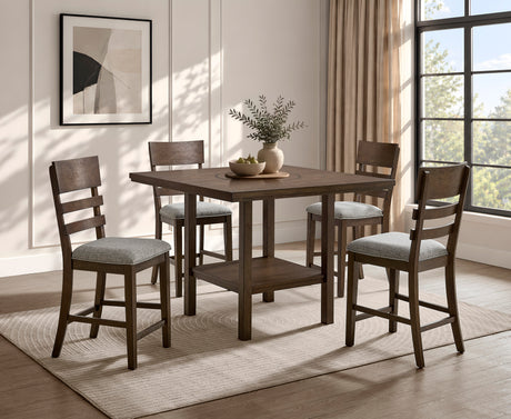 Guthrie Brown Counter Height Set from Crown Mark - Luna Furniture