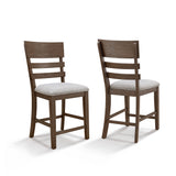 Guthrie Brown/Light Gray Counter Height Chair, Set of 2