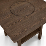 Guthrie Brown Counter Height Table with Lazy Susan