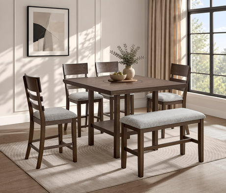 Guthrie Brown Counter Height Set from Crown Mark - Luna Furniture