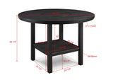 Guthrie Charcoal Round Counter Height Table with Lazysusan from Crown Mark - Luna Furniture