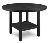 Guthrie Charcoal Round Counter Height Table with Lazysusan from Crown Mark - Luna Furniture