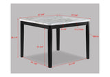 Pascal Black/Gray Square Counter Height Dining Set