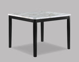 Pascal White/Black Faux Marble-Top Counter Height Table