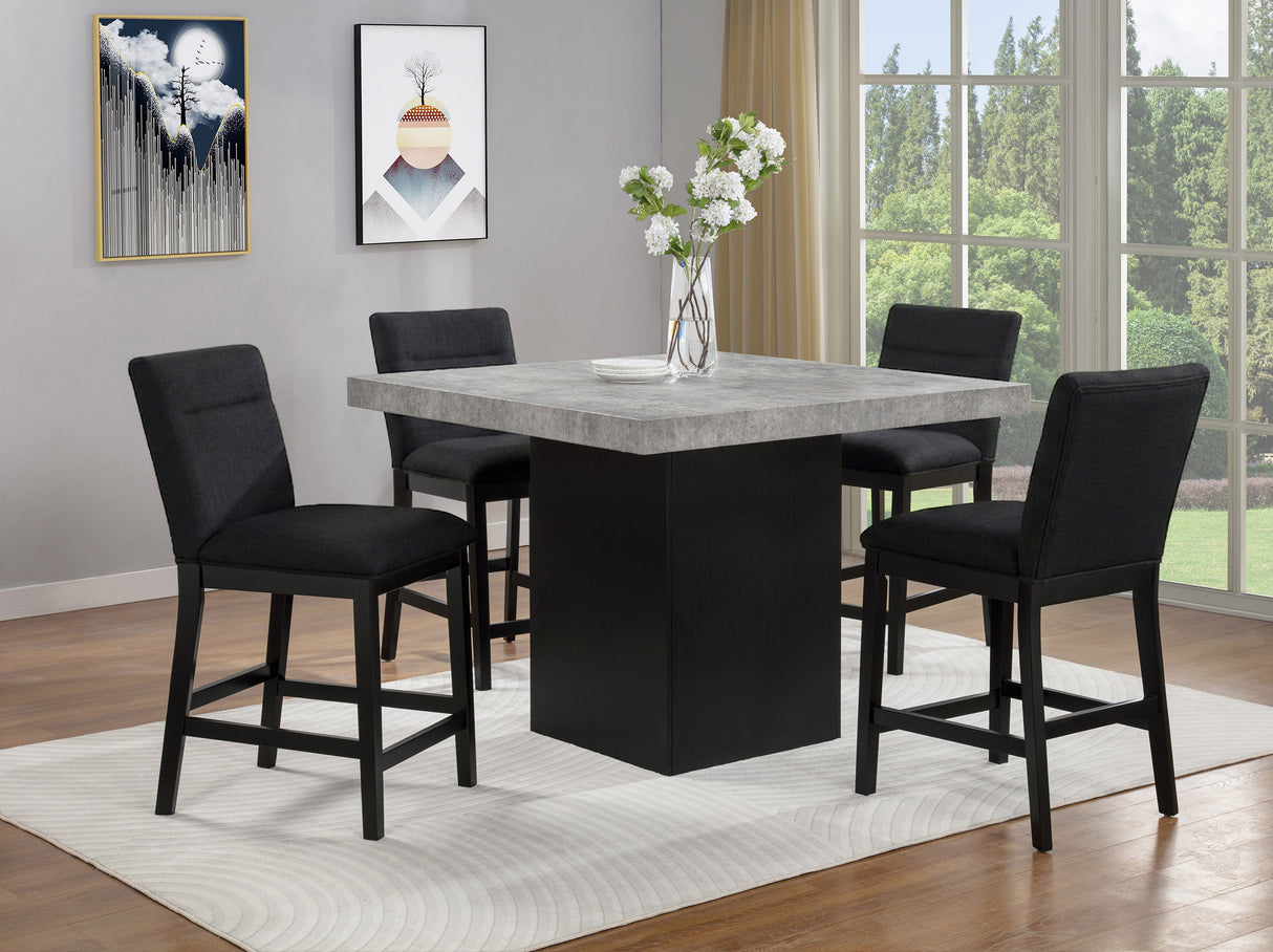 Sebastian Black Counter Height Chair, Set of 2