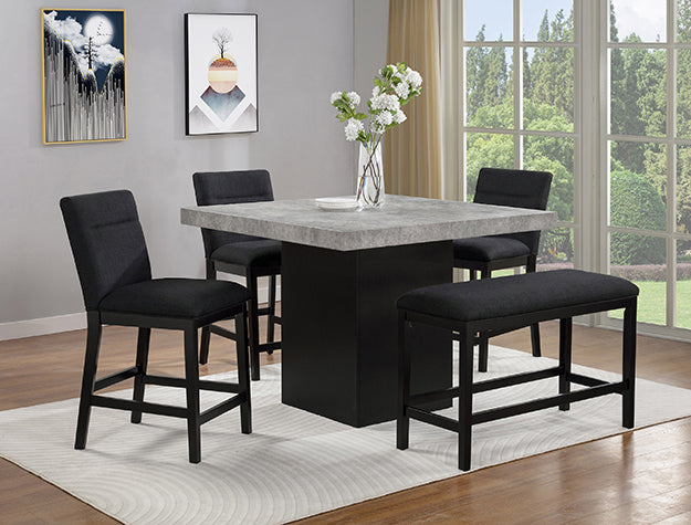 Sebastian Black/Gray Counter Height Dining Table from Crown Mark - Luna Furniture