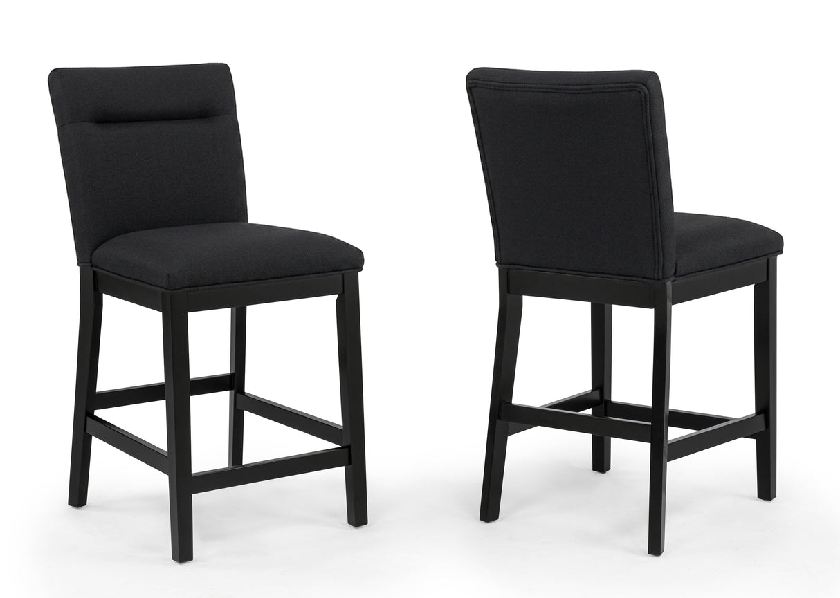 Sebastian Black Counter Height Chair, Set of 2