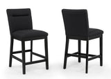 Sebastian Black Counter Height Chair, Set of 2