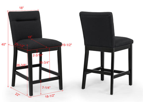 Sebastian Black Counter Height Set from Crown Mark - Luna Furniture