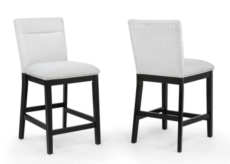 Sebastian Black/Gray Counter Height Chair, Set of 2 from Crown Mark - Luna Furniture