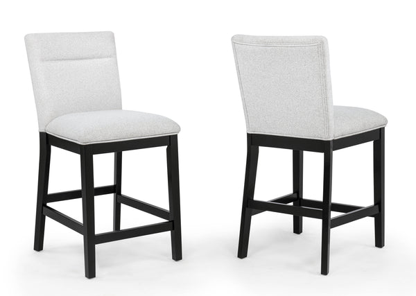 Sebastian Black/Gray Counter Height Chair, Set of 2