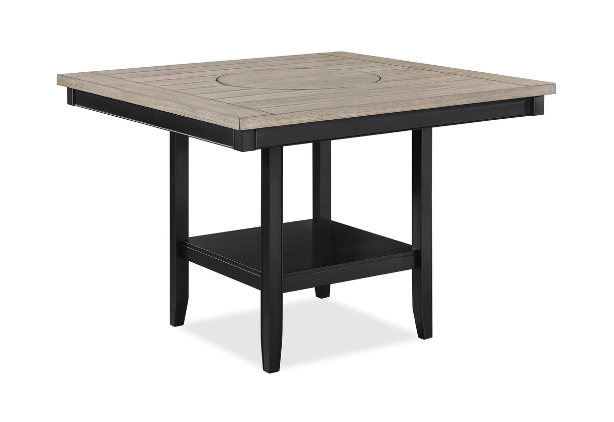 Fulton Charcoal/Light Gray Extendable Counter Height Dining Set from Crown Mark - Luna Furniture