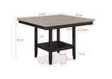 Fulton Charcoal/Light Gray Extendable Counter Height Dining Set from Crown Mark - Luna Furniture