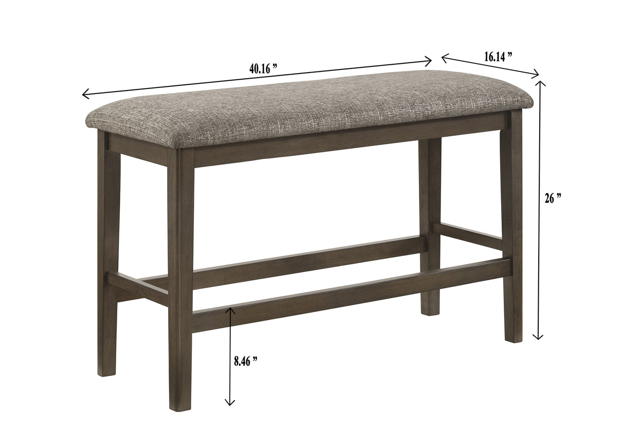 Ember Brown Counter Height Dining Bench