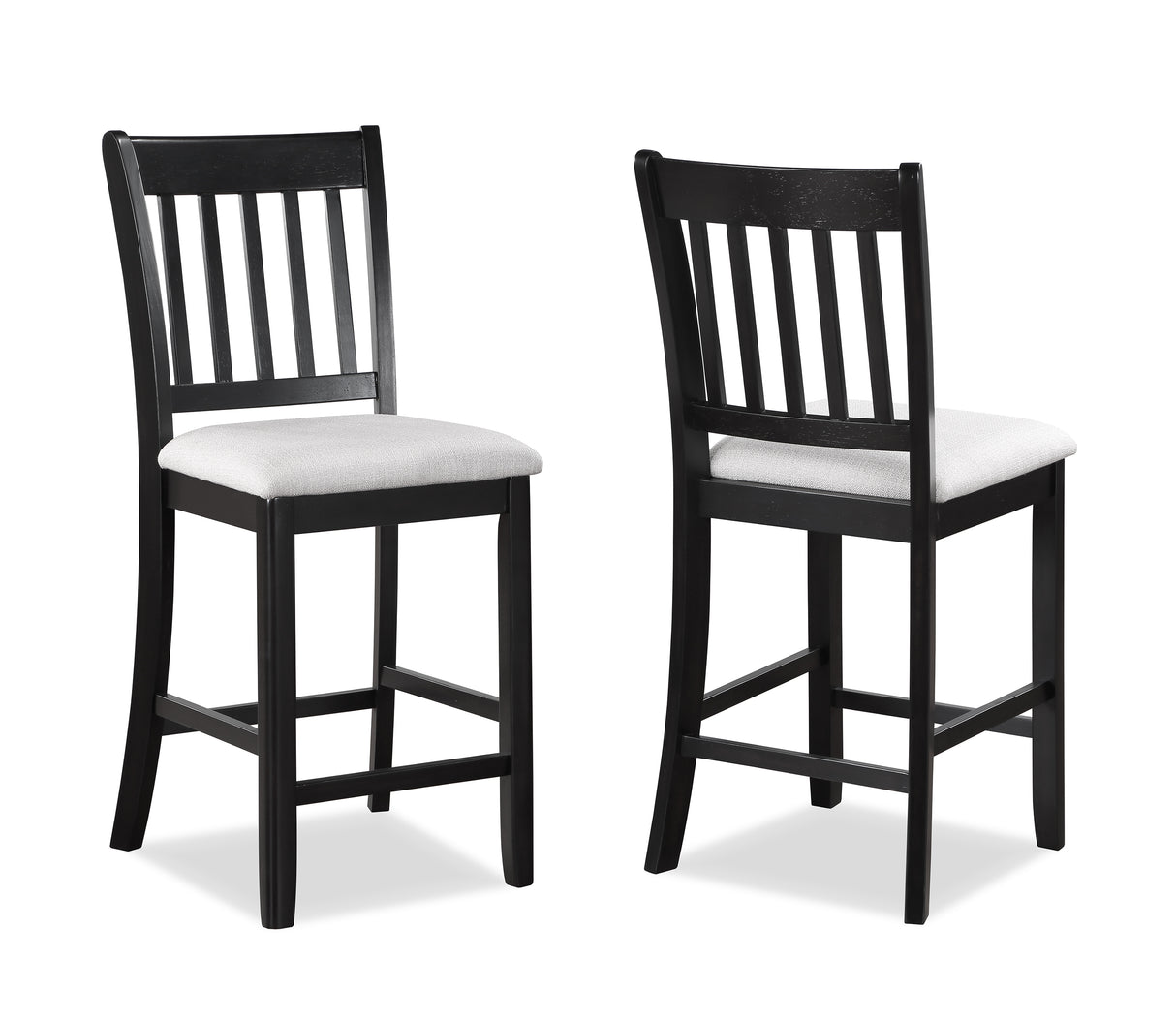 Salvador Black/White 5-Piece Counter Height Dining Set from Crown Mark - Luna Furniture