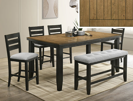 Bardstown Charcoal/Brown Counter Height Table from Crown Mark - Luna Furniture