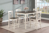 Theodore Ivory/Brown 5-Piece Counter Height Dining Set