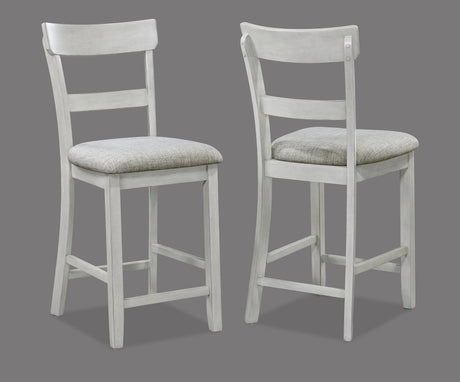 Henderson Driftwood 5-Piece Counter Height Dining Set from Crown Mark - Luna Furniture