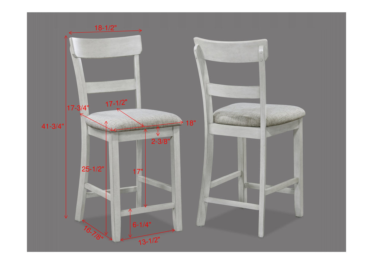 Henderson Driftwood 5-Piece Counter Height Dining Set from Crown Mark - Luna Furniture