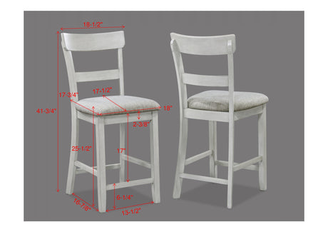 Henderson Driftwood 5-Piece Counter Height Dining Set from Crown Mark - Luna Furniture