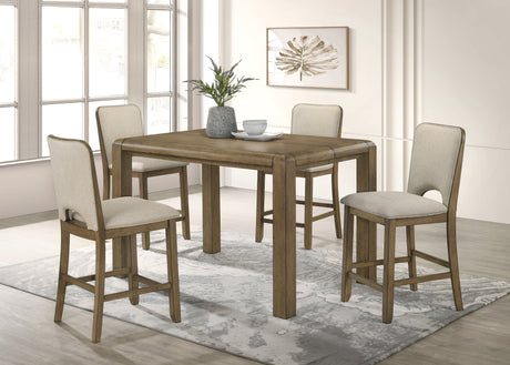 Cockrell Brown/Beige Extendable Counter Height Set from Crown Mark - Luna Furniture