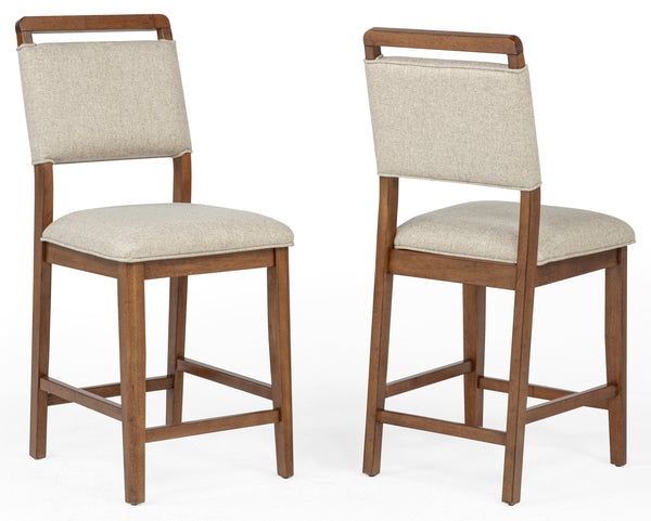 Blanche Brown Counter Height Chair, Set of 2