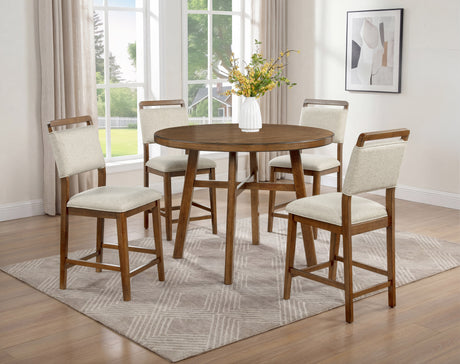 Blanche Brown Counter Height Chair, Set of 2 from Crown Mark - Luna Furniture