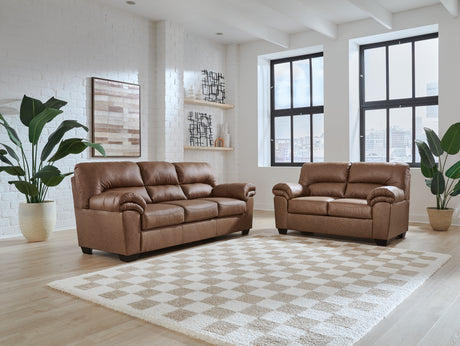 WillowBend Caramel Sofa and Loveseat from Ashley - Luna Furniture