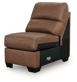 WillowBend Caramel Armless Chair from Ashley - Luna Furniture