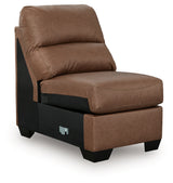 WillowBend Caramel Armless Chair from Ashley - Luna Furniture