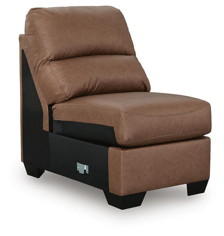 WillowBend Caramel Armless Chair from Ashley - Luna Furniture