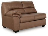 WillowBend Caramel Left-Arm Facing Loveseat from Ashley - Luna Furniture
