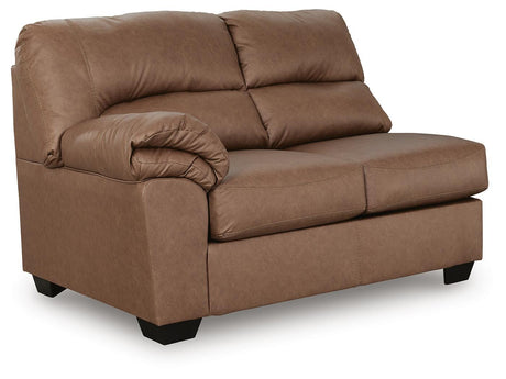 WillowBend Caramel Left-Arm Facing Loveseat from Ashley - Luna Furniture