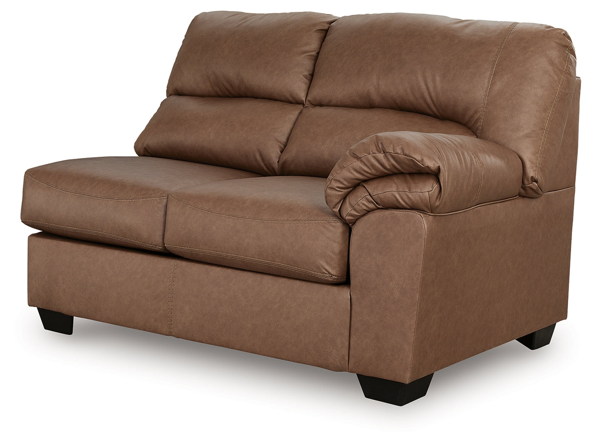 WillowBend Caramel Right-Arm Facing Loveseat from Ashley - Luna Furniture
