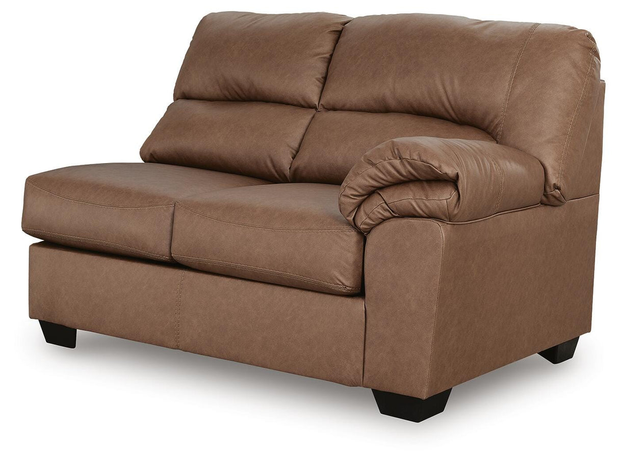 WillowBend Caramel Right-Arm Facing Loveseat from Ashley - Luna Furniture