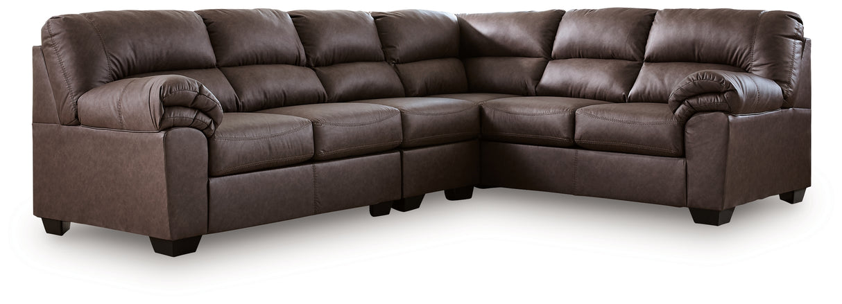 WillowBend Umber 3-Piece Sectional from Ashley Furniture - Luna Furniture